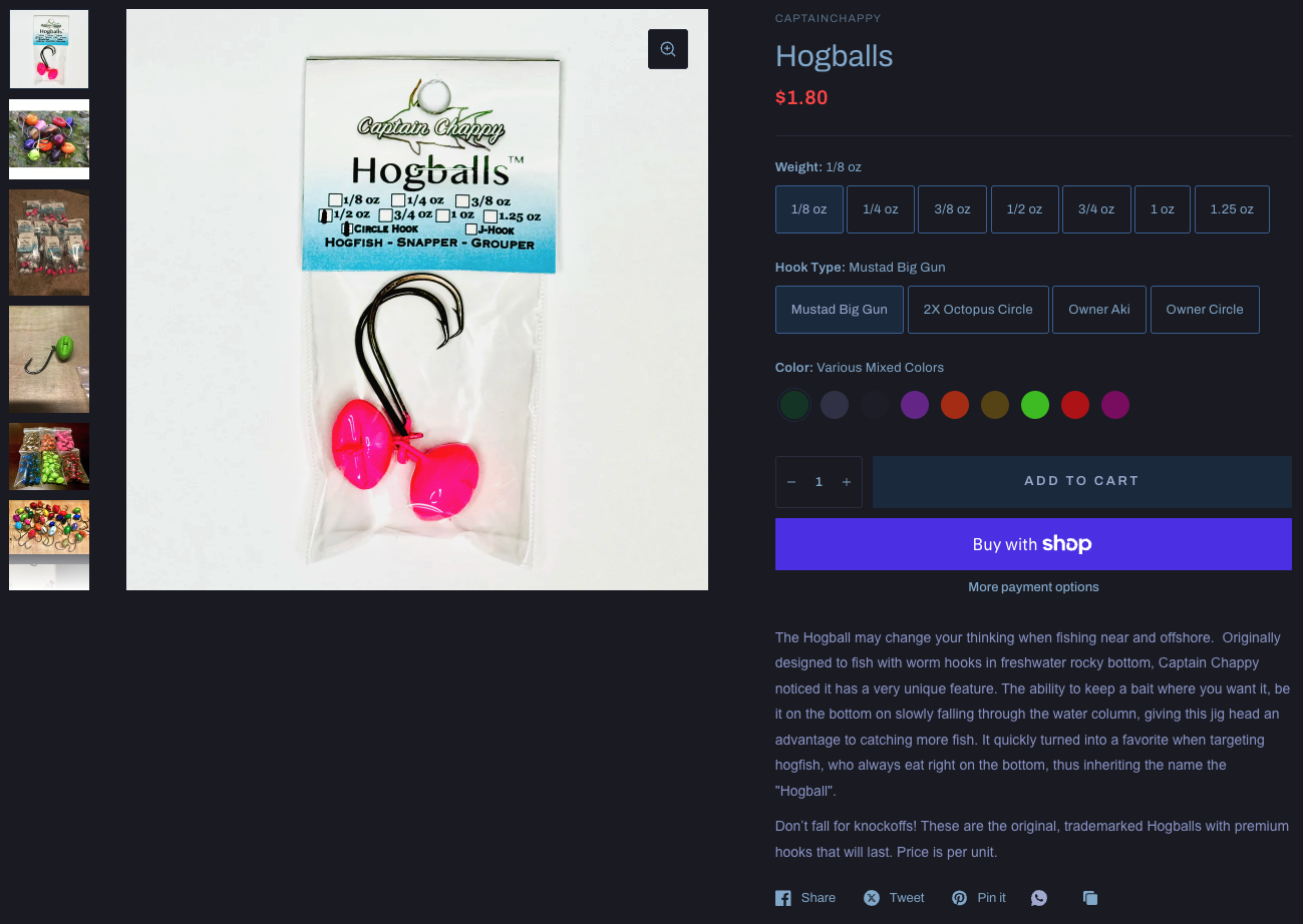 Hogballs, the fishing lure.